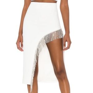 NBD Crystal Fringe Skirt